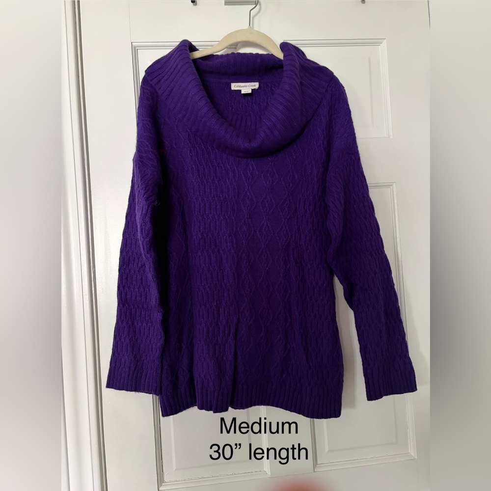 Medium purple women’s turtleneck sweater